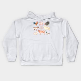 Farm Animals Kids Hoodie